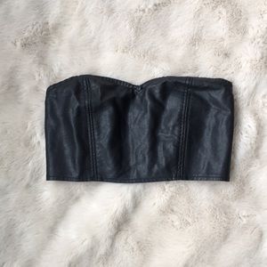 Forever 21 Faux Leather Bra Top